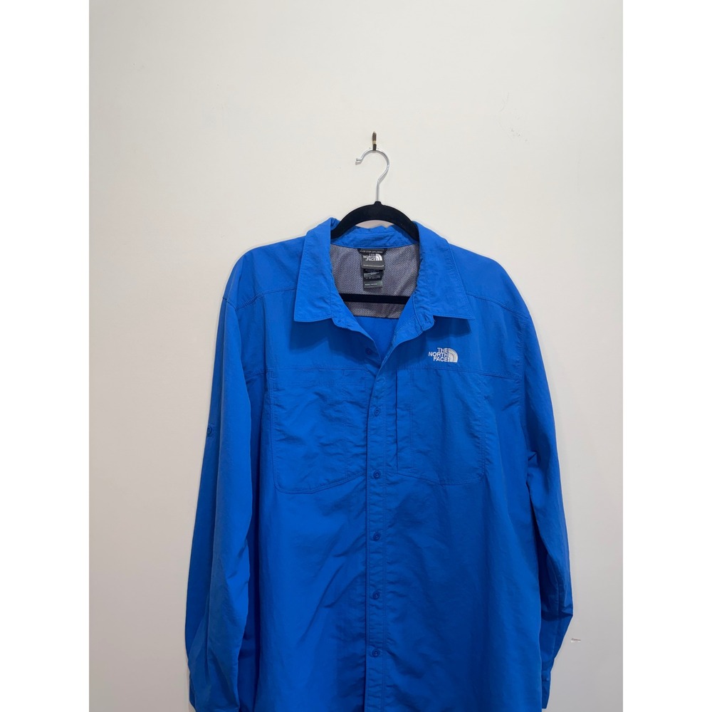 The North Face Mens Blue Long Sleeve Button Down Hiking Shirt XL